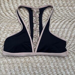 L*Space Black and Tan Swimsuit Top Size Medium